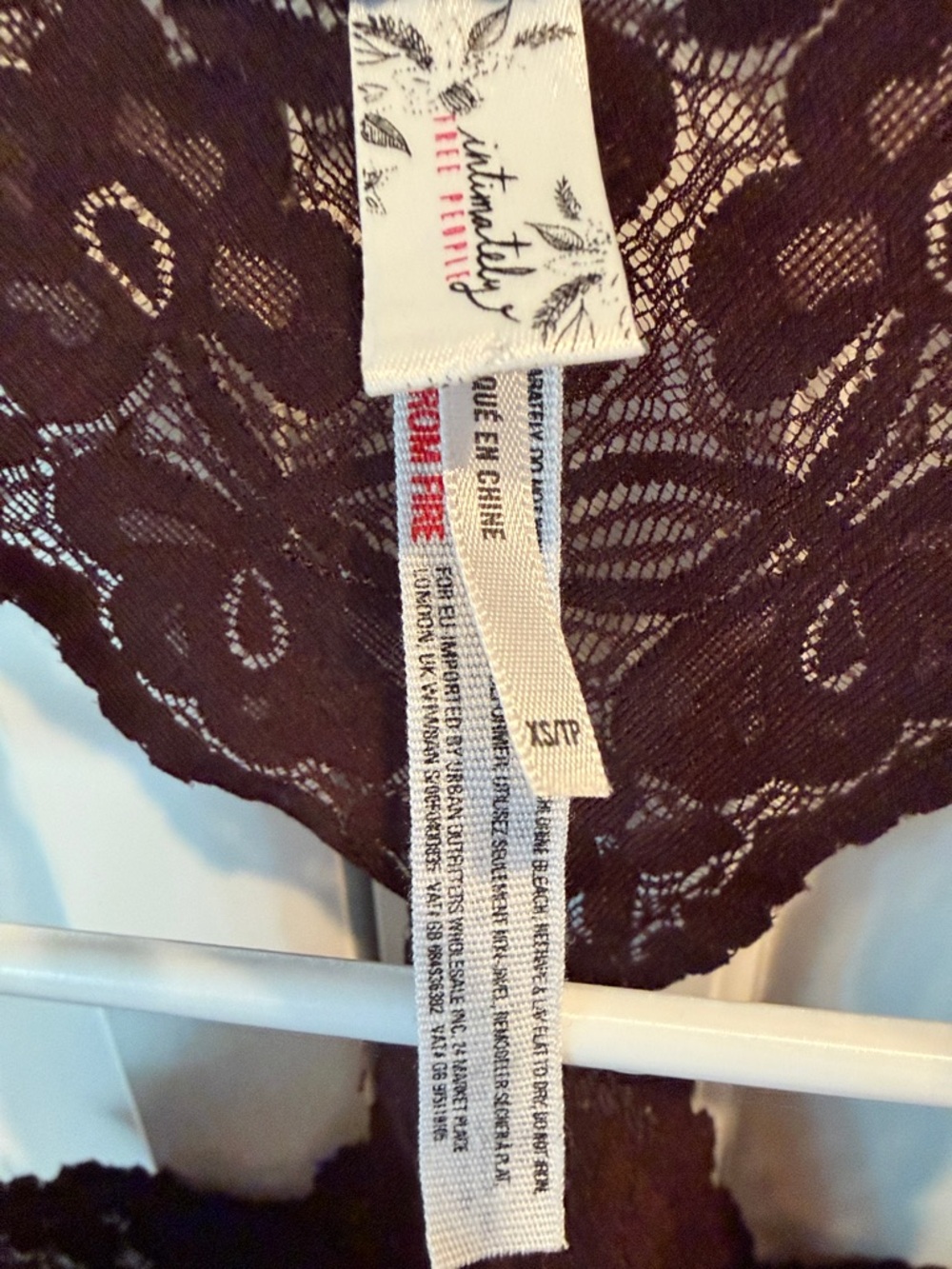 Free People Lace Racerback Bralette in Chocolate Brown - Picture 2 of 5